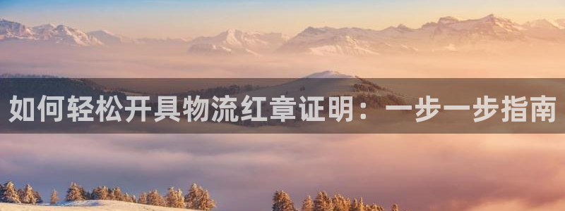 28圈反水：如何轻松开具物流红章证明